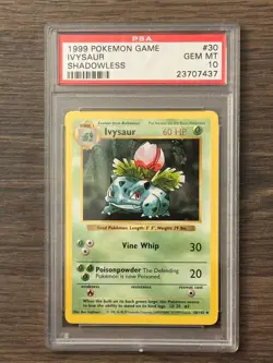 POKEMON GAME IVYSAUR #30 SHADOWLESS PSA10 # 23707437 - Image 2