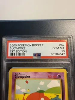 1st Edition PSA Gem Mt 10 2000 Pokemon Rocket Slowpoke - Image 2