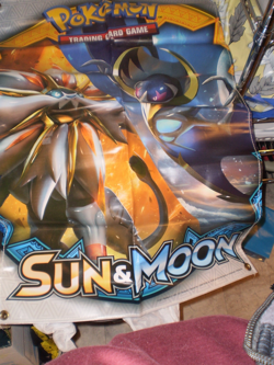 2017 Pokemon TCG SUN AND MOON 24 X 35 Promotional Vinyl Poster GAME FREAK - Image 1
