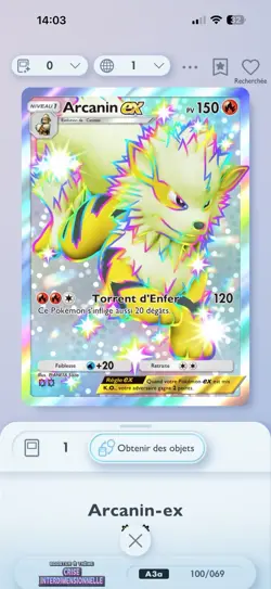 Carte Pokemon Arcanin Shiny Tcg Pocket Trade 2 Etoiles - Image 1