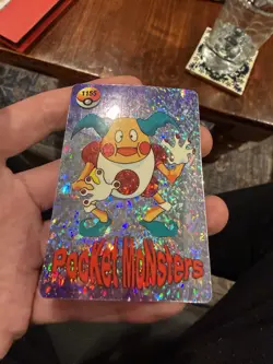 Pokemon Pocket Monsters Vending Prism Holo Vintage Sticker MR. MIME #1155 rare - Image 3