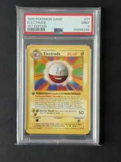 1999 Pokemon Base Set - Electrode - 1st Edition - 21/102 - PSA 9 Mint - Image 1
