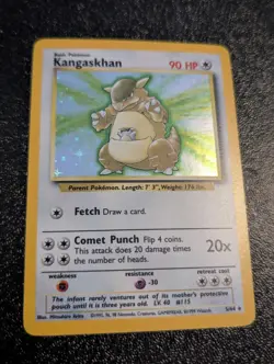 Pokemon TCG Kangaskhan Jungle 5/64 Holo Unlimited Holo Rare No Symbol LP - Image 1