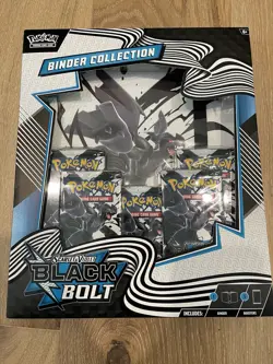 Pokemon TCG Scarlet & Violet 10.5 Black Bolt Binder Collection Box - Brand New - Image 1