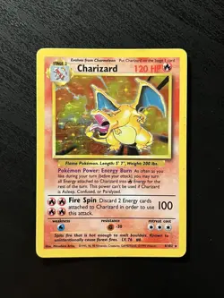 Original 1999 Pokemon Base Set Charizard Holo (4/102) - Image 1