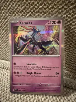 Xerneas 064/132 Holo Rare Mega Evolution Pokemon TCG - Image 1