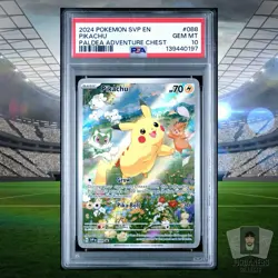 Pikachu 2024 Pokemon Scarlet & Violet Black Star Promo EN #088 PSA 10 GEM MINT - Image 1