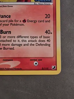 Pokemon 2005 Flareon 5/115 Holo, Unseen Forces. - Image 3