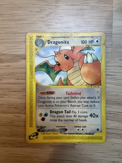 Pokemon Dragonite 043/165 non holo Expedition Base Set HP - Image 1