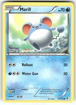 Marill Boundaries Crossed Common Pokemon Moderately played - Image 1