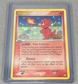 Pokemon Team Rocket Returns Magby 24/109 Reverse STAMPED Holo Rare w/ Swirl; LP - Image 1
