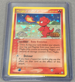 Pokemon Team Rocket Returns Magby 24/109 Reverse STAMPED Holo Rare w/ Swirl; LP - Image 2