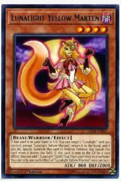 Yu-Gi-Oh Lunalight Yellow Marten- LED4-EN047 - Rare -1st Ed - NM/M Fast Shipping - Image 1