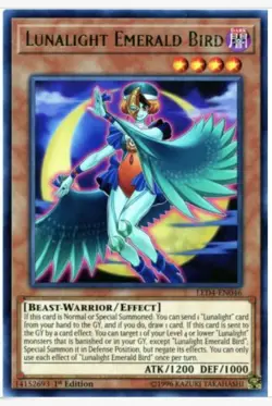 Yu-Gi-Oh! Lunalight Emerald Bird - LED4-EN046 - Rare - 1st Ed M/NM Fast Shipping - Image 1