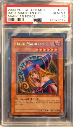 YUGIOH 2003 Dark Magician Girl MFC-000 PSA10 Secret Rare - Image 1