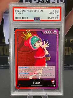 2025 One Piece OP10 English #003 Sugar PSA 10 GEM MINT - Image 1