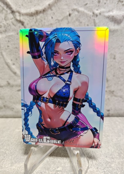 Jinx Trading Card Waifu Goddess Story Anime Girl holo Karte Manga Full Art - Image 1