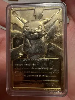 Pikachu 1999 Pokemon 23K Gold-Plated Burger King Nintendo Promo Trading Card - Image 2