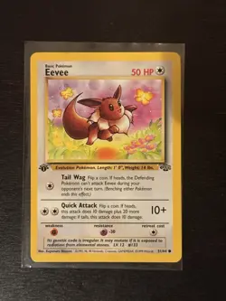1st Edition Eevee 51/64 - Jungle Set 1st Edition - Common Pokemon Card - LP/NM - Image 1