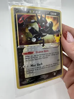Pokemon TCG Greninja Gold Star SWSH144 Celebrations Black Star Promo Card Sealed - Image 2