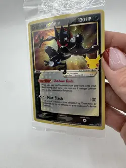 Pokemon TCG Greninja Gold Star SWSH144 Celebrations Black Star Promo Card Sealed - Image 3