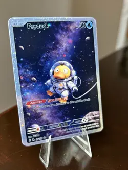 Pokemon TCG Psyduck 🐥 Custom Made - Fan Art Card, “Psyduck in Space” - Image 1