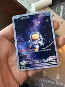 Pokemon TCG Psyduck 🐥 Custom Made - Fan Art Card, “Psyduck in Space” - Image 5