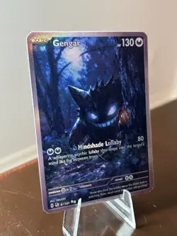 Pokemon TCG Gengar 👿 Custom Made - Fan Art Card SIR Holo, “Moonlit Gengar” - Image 2