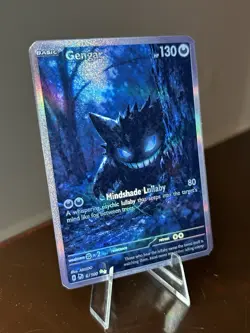 Pokemon TCG Gengar 👿 Custom Made - Fan Art Card SIR Holo, “Moonlit Gengar” - Image 3