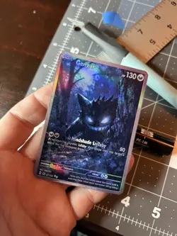 Pokemon TCG Gengar 👿 Custom Made - Fan Art Card SIR Holo, “Moonlit Gengar” - Image 4