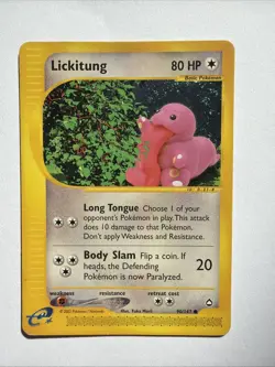 Lickitung 090/147 Aquapolis, TCG, Non Holo, Pokemon Cards, Common - Image 1