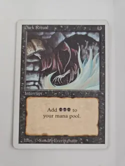 MTG Dark Ritual Revised Edition Magic The Gathering Interrupt Card - Image 1