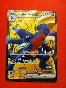 Pokemon Card TCG Cynthia's Garchomp EX 241/182 Destined Rivals NM - Image 1