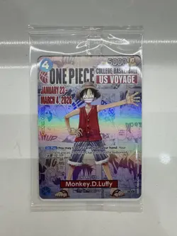 One Piece Monkey.D.Luffy US College Basketball Promo Card *SEALED* IN HAND! - Image 1