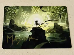 mtg gold signature stamped art card Legolas Master Archer, LOTR, 45/81 - Image 1