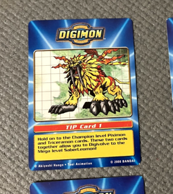 (4) Digimon Digi Battle Taco Bell Prome Tip Cards (1-4) (2000, Bandai) - Image 3