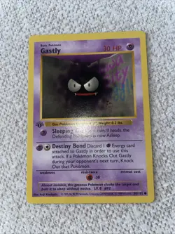 Ghastly 1st Edition TCG Base Set Shadowless 50/102 Pokemon Card Lp/Nm - Image 2