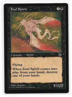 Magic the Gathering ~ MTG ~ 1x Foul Spirit ~ PORTAL II ~ M/NM - Image 1