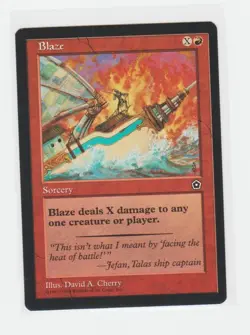Magic the Gathering ~ MTG ~ 1x Blaze ~ PORTAL II ~ M/NM - Image 1