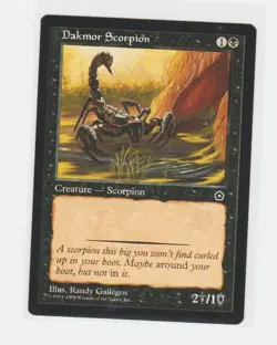 Magic the Gathering ~ MTG ~ 1x Dakmor Scorpion ~ PORTAL II ~ M/NM - Image 1
