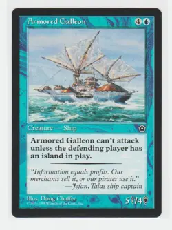 Magic the Gathering ~ MTG ~ 1x Armored Galleon ~ PORTAL II ~ M/NM - Image 1