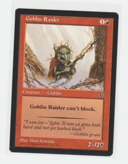 Magic the Gathering ~ MTG ~ 1x Goblin Raider ~ PORTAL II ~ M/NM - Image 1