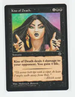 Magic the Gathering ~ MTG ~ 1x Kiss of Death ~ PORTAL II ~ M/NM - Image 1