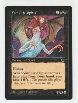 Magic the Gathering ~ MTG ~ 1x Vampiric Spirit ~ PORTAL II ~ M/NM - Image 1