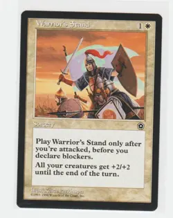 Magic the Gathering ~ MTG ~ 1x Warrior's Stand ~ PORTAL II ~ M/NM - Image 1