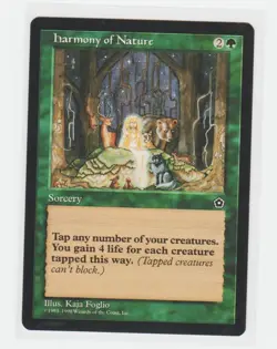 Magic the Gathering ~ MTG ~ 1x Harmony of Nature ~ PORTAL II ~ M/NM - Image 1