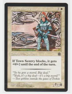 Magic the Gathering ~ MTG ~ 1x Town Sentry ~ PORTAL II ~ M/NM - Image 1