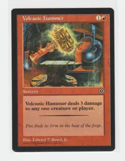 Magic the Gathering ~ MTG ~ 1x Volcanic Hammer ~ PORTAL II ~ M/NM - Image 1