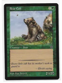 Magic the Gathering ~ MTG ~ 1x Bear Cub ~ PORTAL II ~ M/NM - Image 1