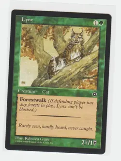 Magic the Gathering ~ MTG ~ 1x Lynx ~ PORTAL II ~ M/NM - Image 1